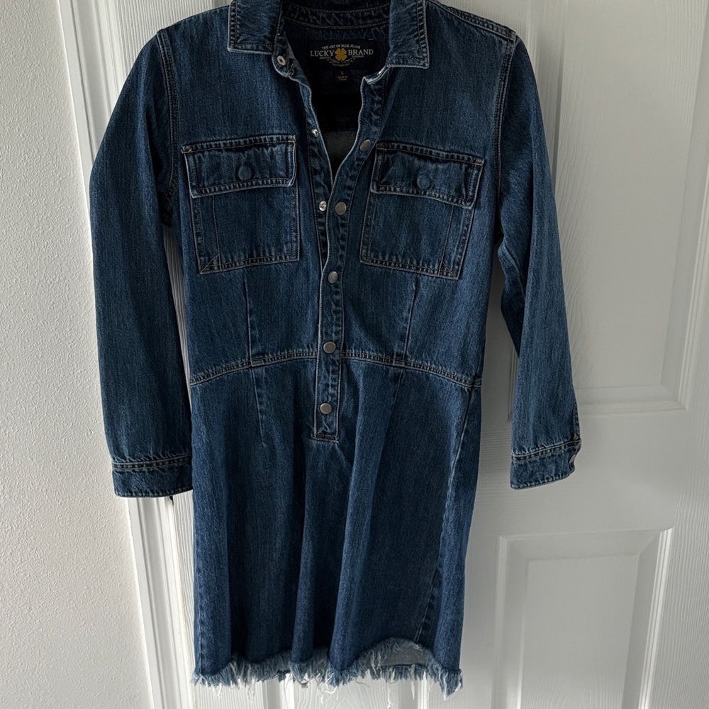 LUCKY BRAND Denim Button-Up Dress